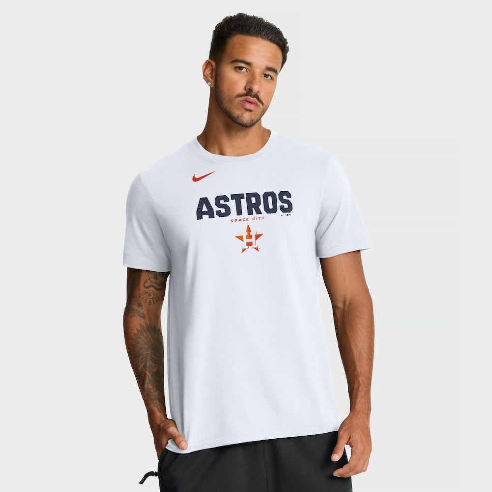 White Houston Astros Nike Bold Team Name T-Shirt