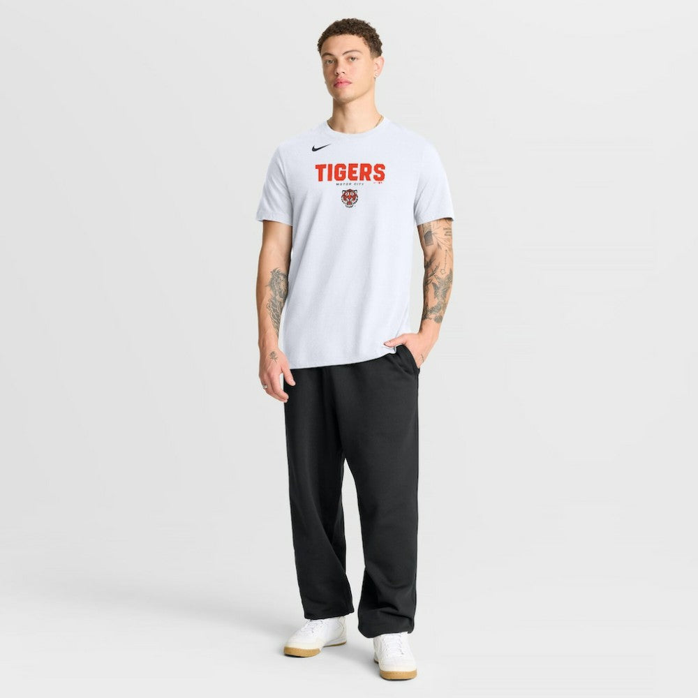 White Detroit Tigers Nike Bold Team Name T-Shirt