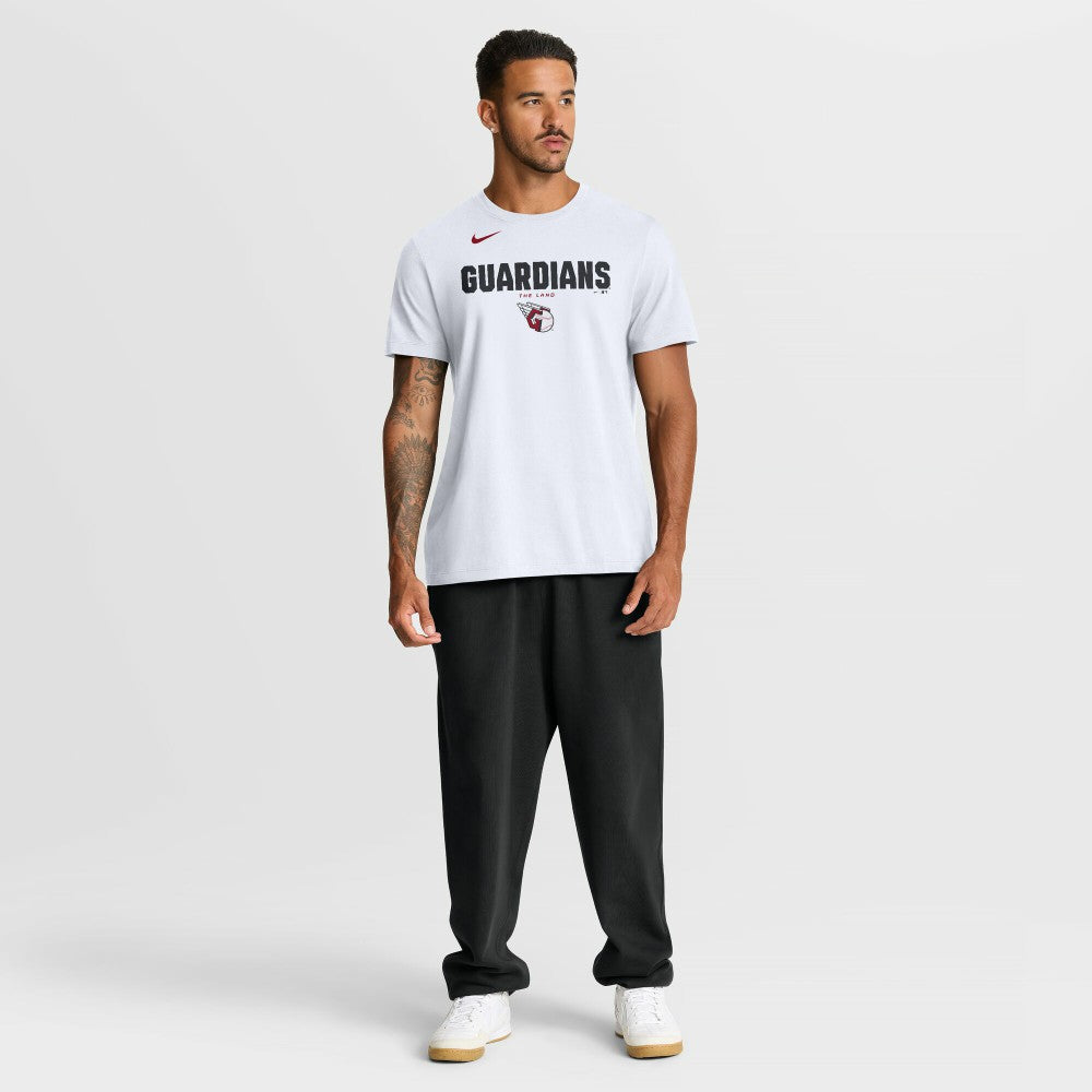 White Cleveland Guardians Nike Bold Team Name T-Shirt