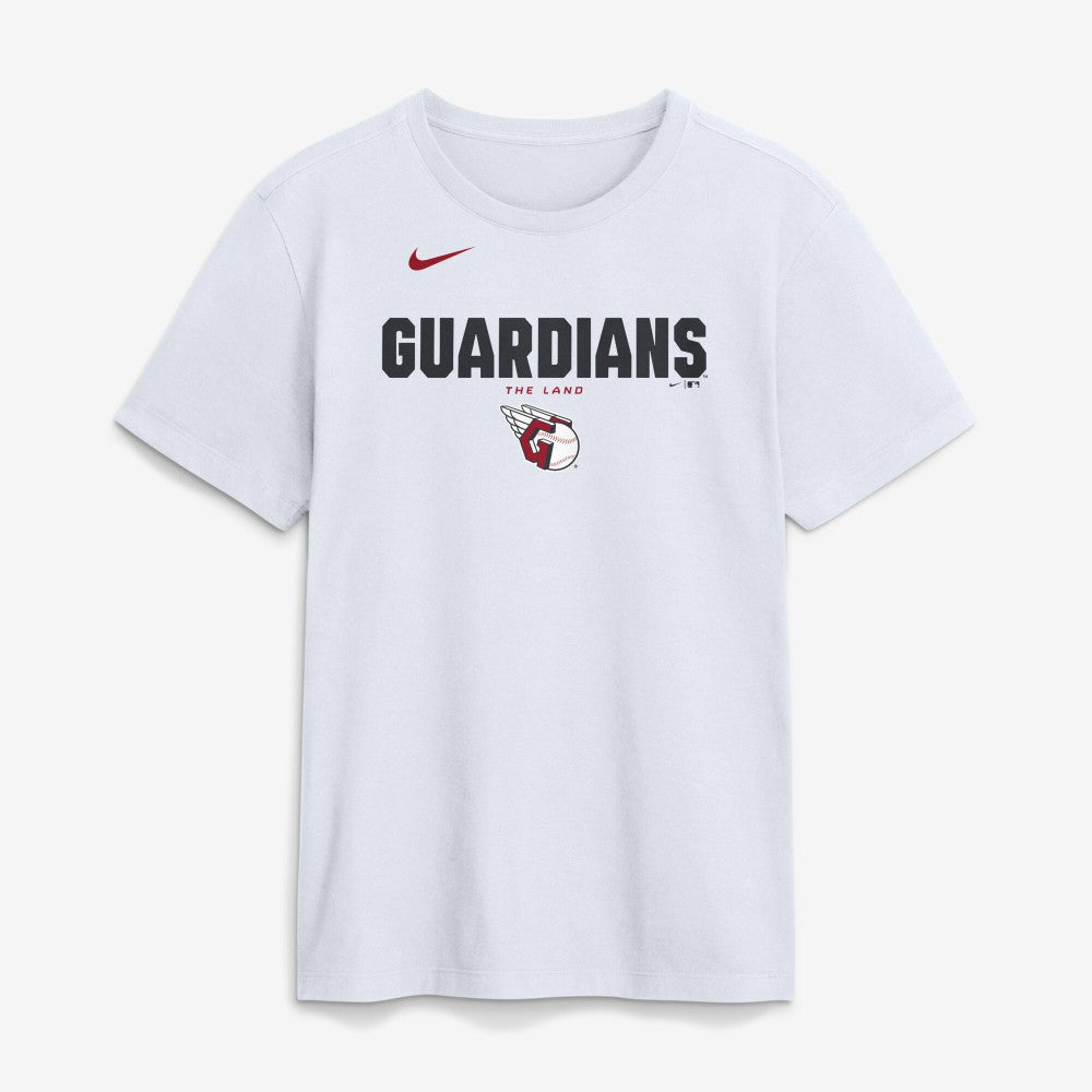White Cleveland Guardians Nike Bold Team Name T-Shirt