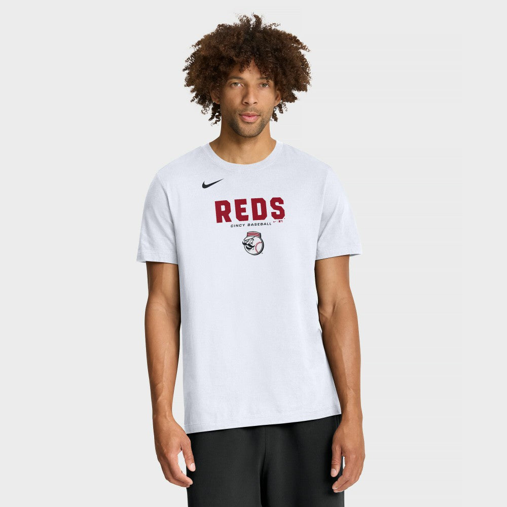 White Cincinnati Reds Nike Bold Team Name T-Shirt