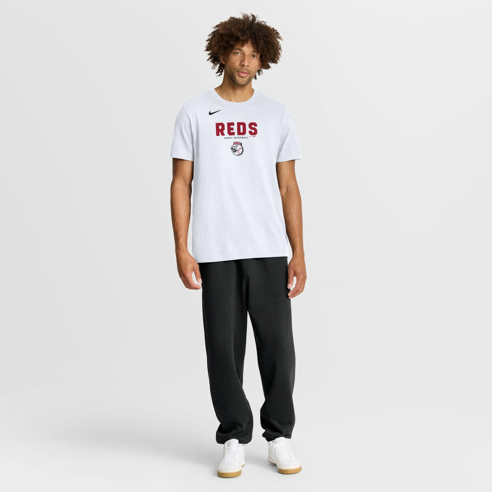 White Cincinnati Reds Nike Bold Team Name T-Shirt