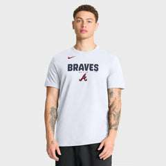 White Atlanta Braves Nike Bold Team Name T-Shirt