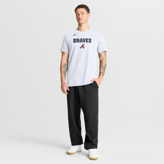 White Atlanta Braves Nike Bold Team Name T-Shirt