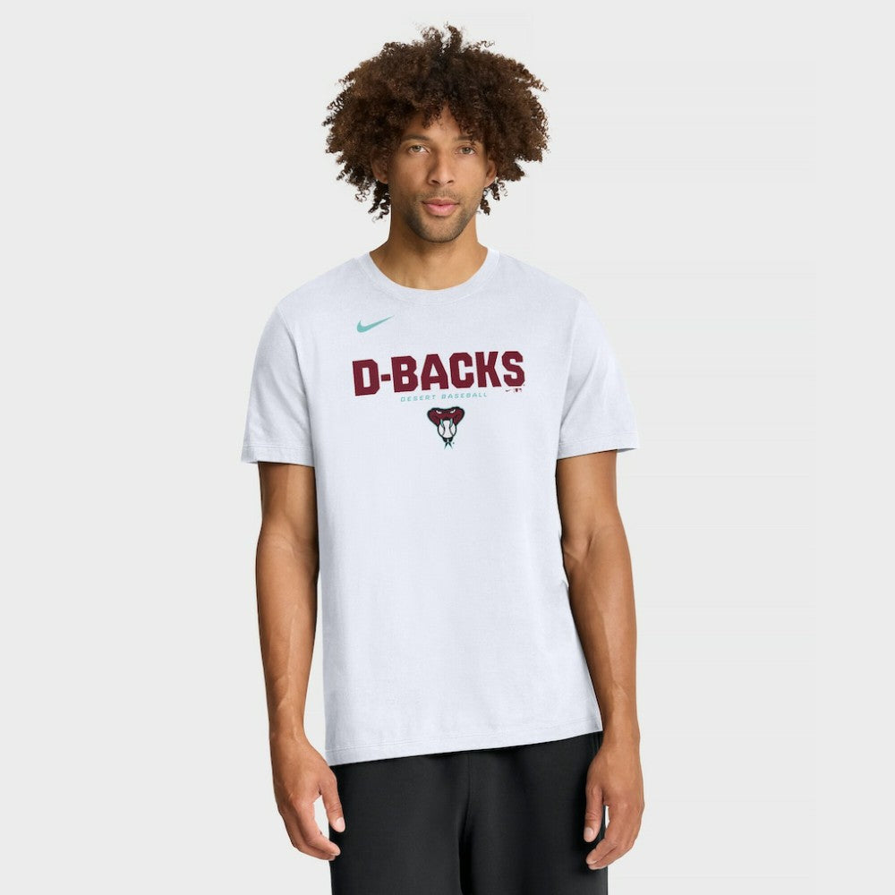 White Arizona Diamondbacks Nike Bold Team Name T-Shirt