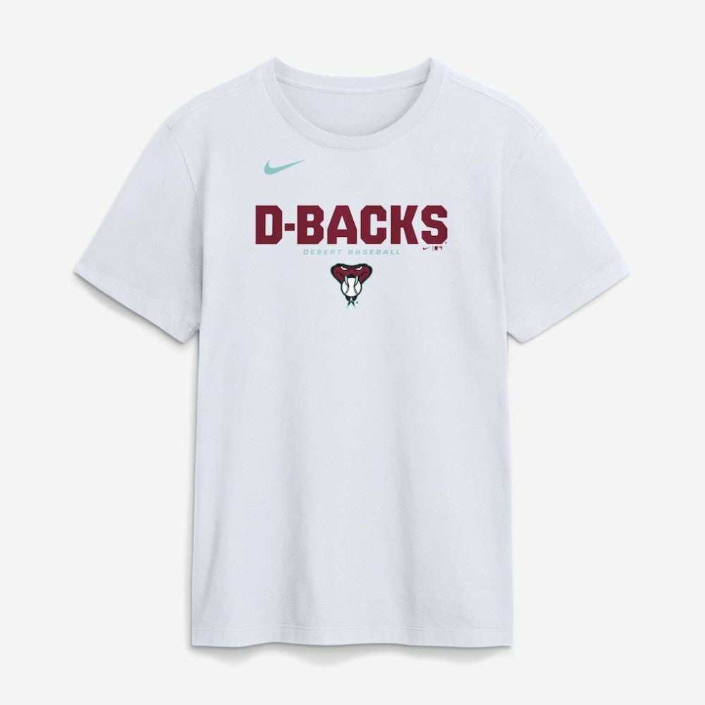 White Arizona Diamondbacks Nike Bold Team Name T-Shirt