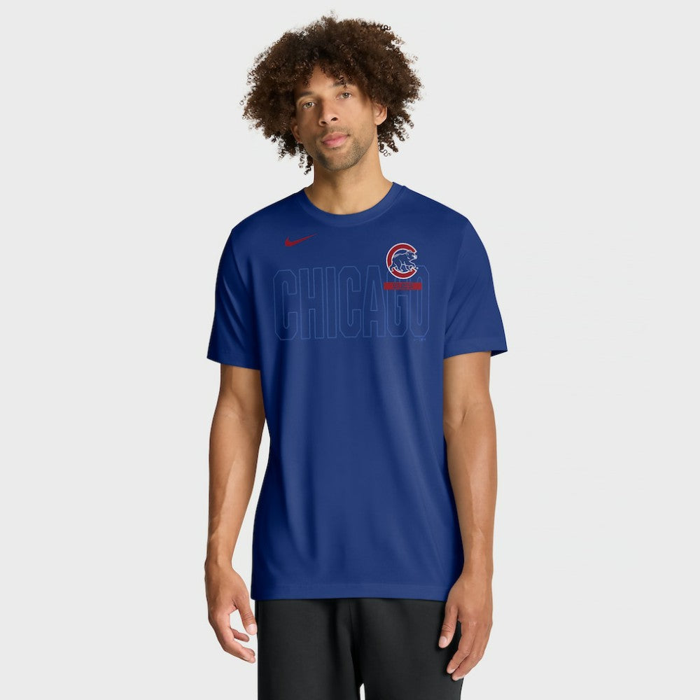 Royal Chicago Cubs Nike Knockout Team Legend Dri-FIT T-Shirt