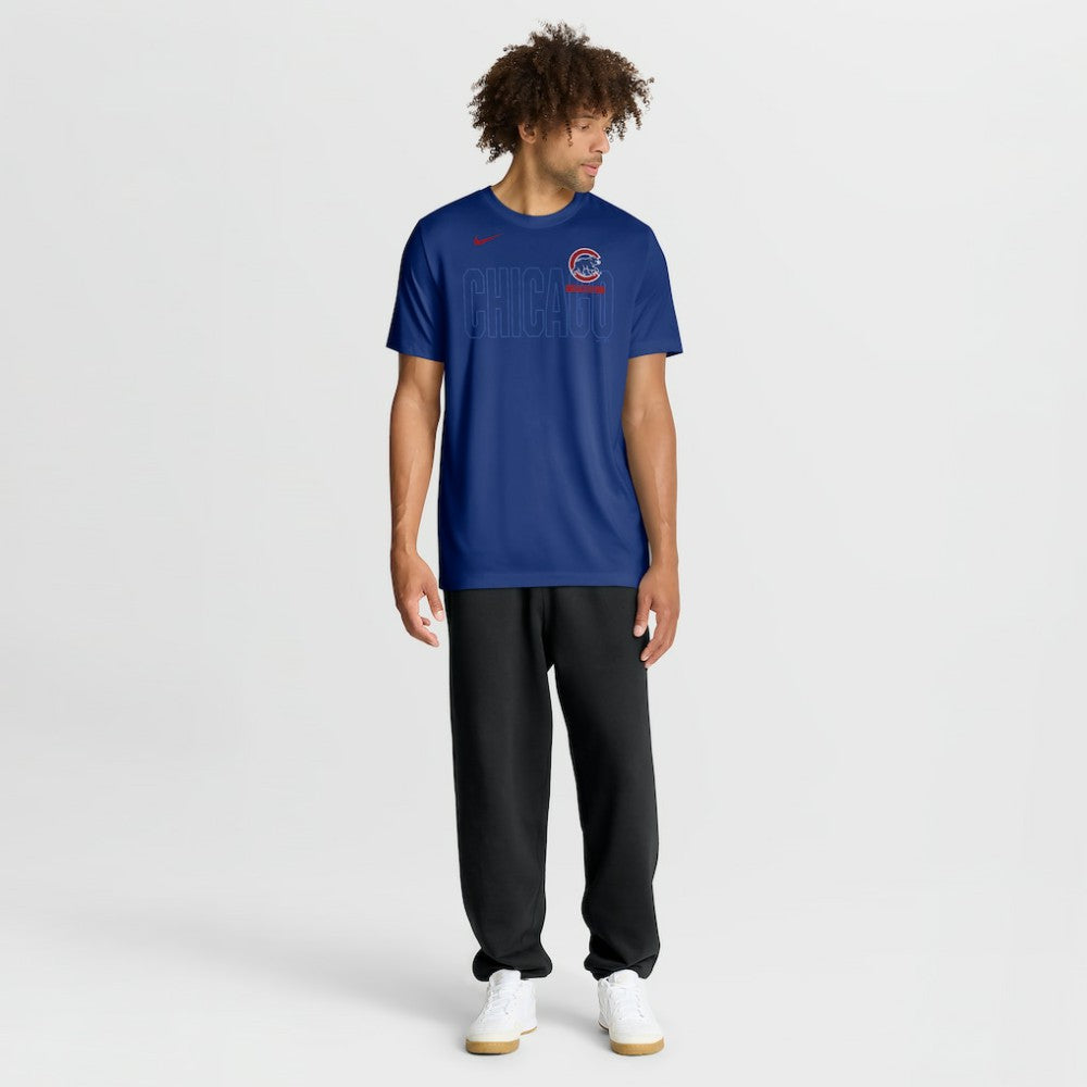 Royal Chicago Cubs Nike Knockout Team Legend Dri-FIT T-Shirt