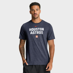 Heather Navy Houston Astros Nike Stacked Tri-Blend T-Shirt