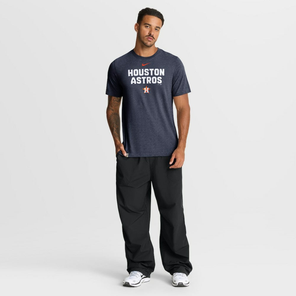 Heather Navy Houston Astros Nike Stacked Tri-Blend T-Shirt