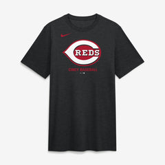 Black Cincinnati Reds Nike Tri-Blend Logo T-Shirt
