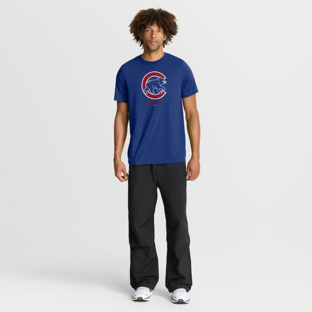 Royal Chicago Cubs Nike Tri-Blend Logo T-Shirt