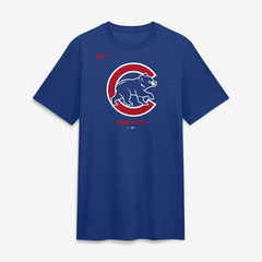 Royal Chicago Cubs Nike Tri-Blend Logo T-Shirt