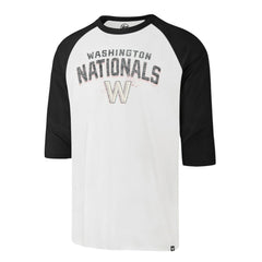 Cream Washington Nationals '47 City Connect Crescent Franklin Raglan 3/4-Sleeve T-Shirt
