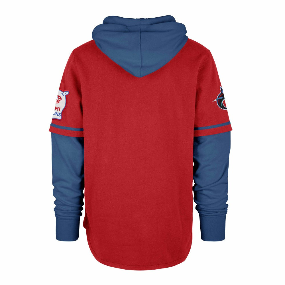 Red Miami Marlins '47 City Connect Trifecta Shortstop Pullover Hoodie