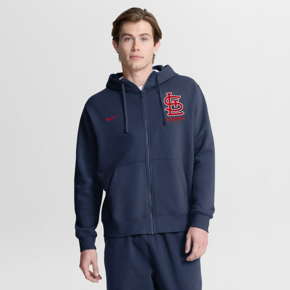 Navy St. Louis Cardinals Nike Primetime Lockup Full-Zip Hoodie