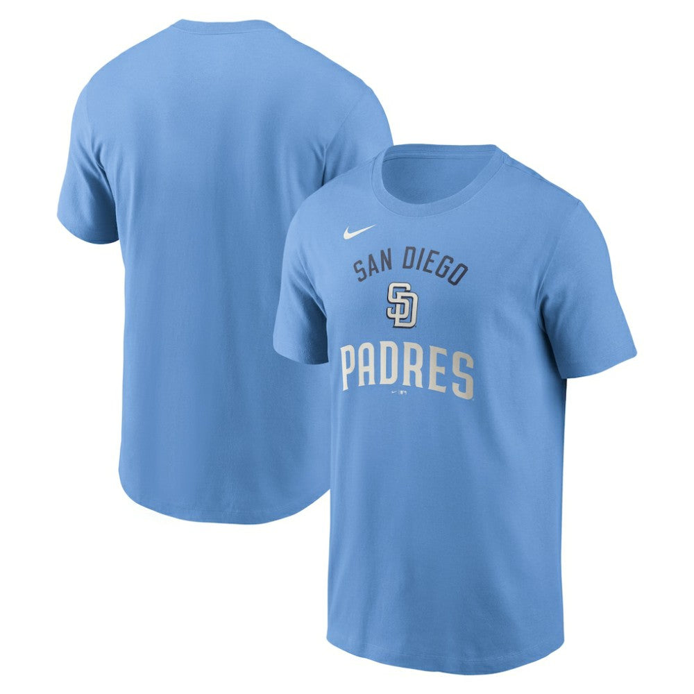 Light Blue San Diego Padres Nike Early Innings Stack T-Shirt