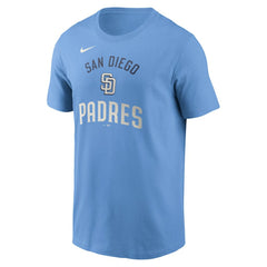 Light Blue San Diego Padres Nike Early Innings Stack T-Shirt