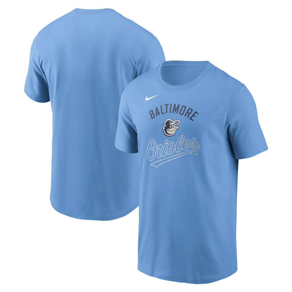 Light Blue Baltimore Orioles Nike Early Innings Stack T-Shirt