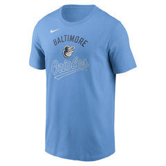 Light Blue Baltimore Orioles Nike Early Innings Stack T-Shirt