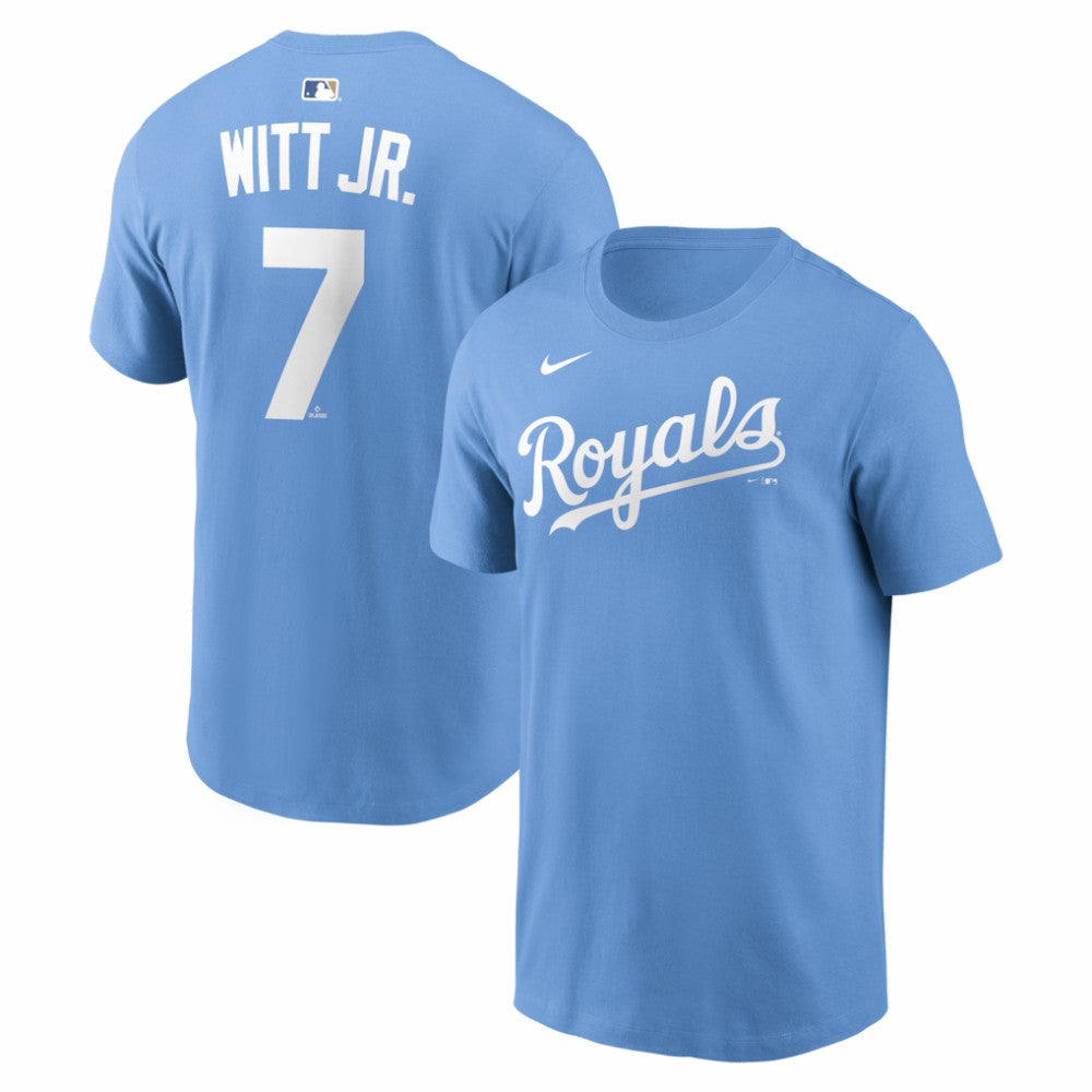Light Blue Bobby Witt Jr. Kansas City Royals Nike Name & Number T-Shirt