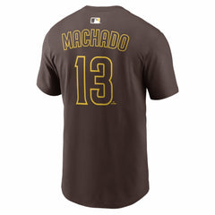 Brown Manny Machado San Diego Padres Nike  Name & Number T-Shirt