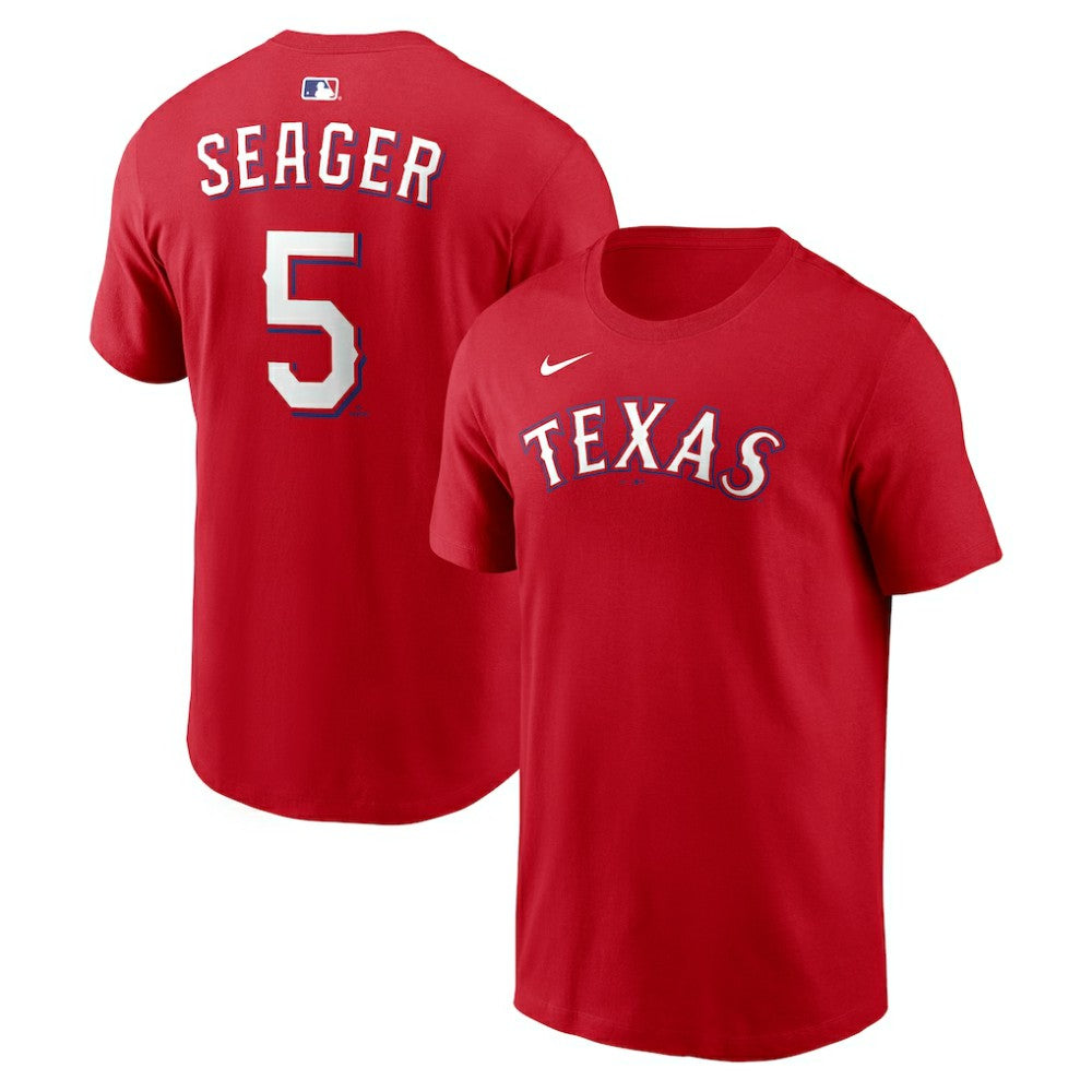 Red Corey Seager Texas Rangers Nike  Name & Number T-Shirt