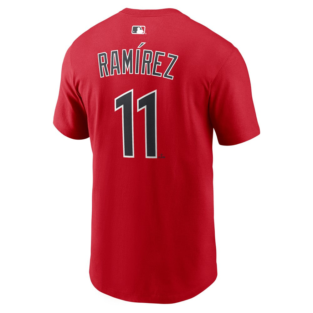 Red José Ramírez Cleveland Guardians Nike Name & Number T-Shirt