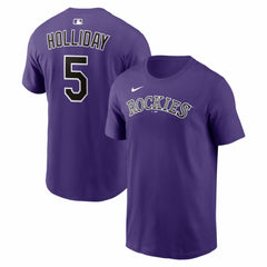 Purple Matt Holliday Colorado Rockies Nike Cooperstown Collection Name & Number T-Shirt