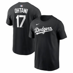 Black Shohei Ohtani Los Angeles Dodgers Nike Name & Number T-Shirt