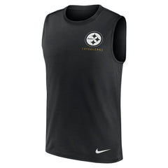 Large Logo Lightweight Dri-FIT Muscle Tank Top - Pittsburgh Steelers Tops