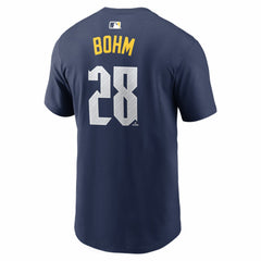 Navy Alec Bohm Philadelphia Phillies Nike City Connect Name & Number T-Shirt