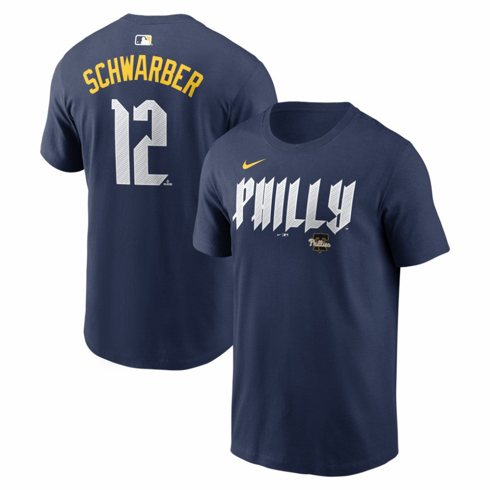Navy Kyle Schwarber Philadelphia Phillies Nike City Connect Name & Number T-Shirt