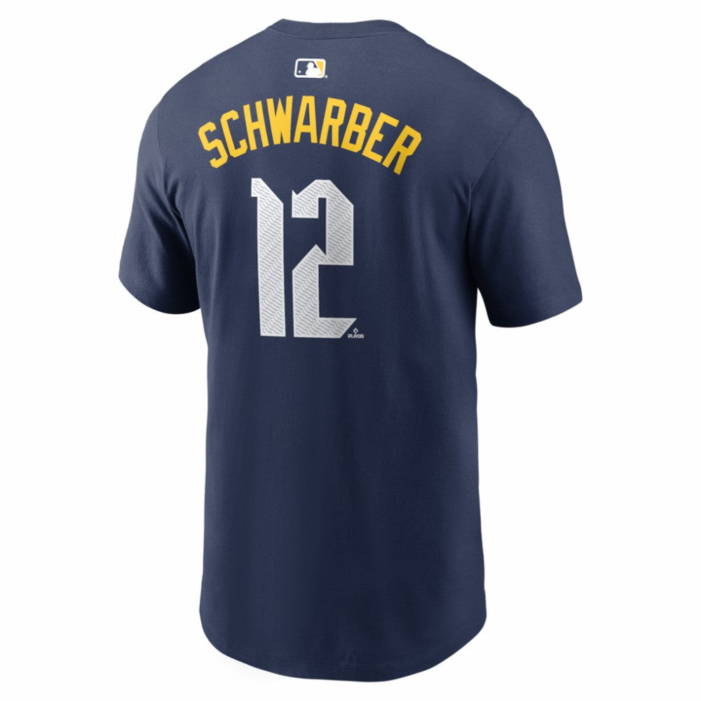 Navy Kyle Schwarber Philadelphia Phillies Nike City Connect Name & Number T-Shirt