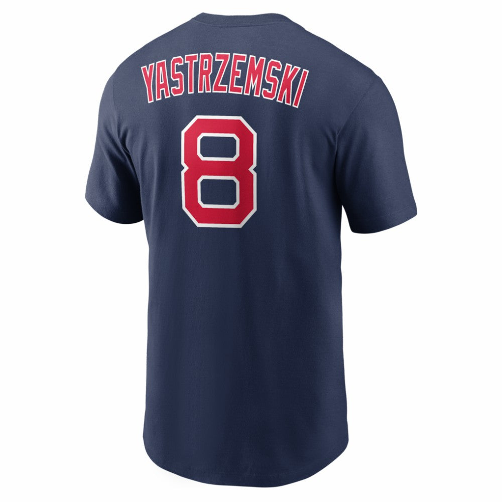 Navy Carl Yastrzemski Boston Red Sox Nike Cooperstown Collection Name & Number T-Shirt