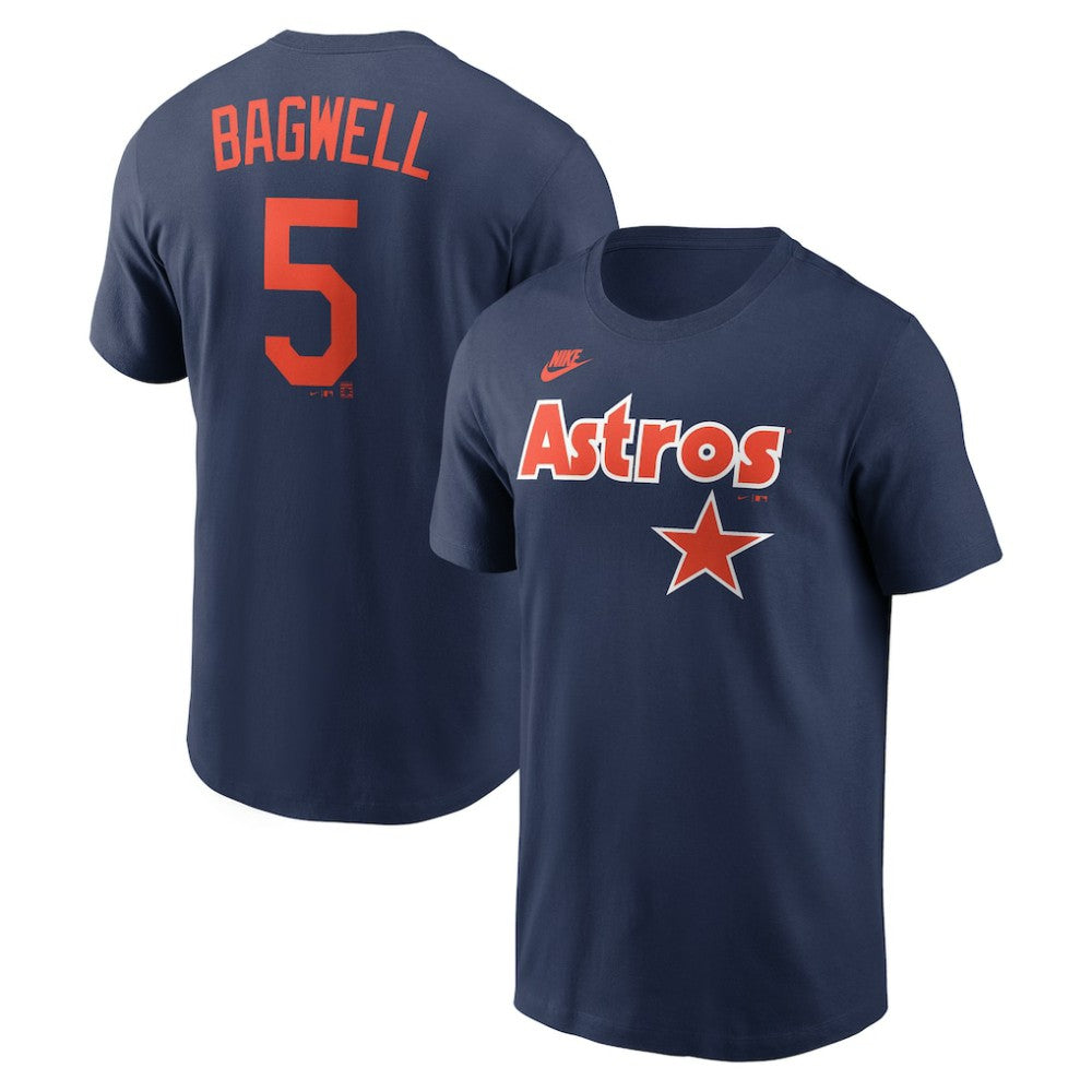 Navy Jeff Bagwell Houston Astros Nike Cooperstown Collection Name & Number T-Shirt