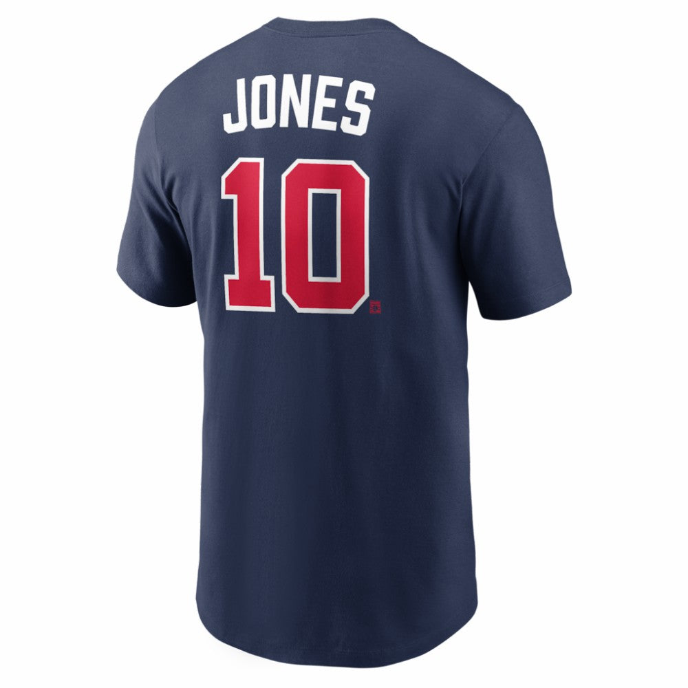 Navy Chipper Jones Atlanta Braves Nike Cooperstown Collection Name & Number T-Shirt