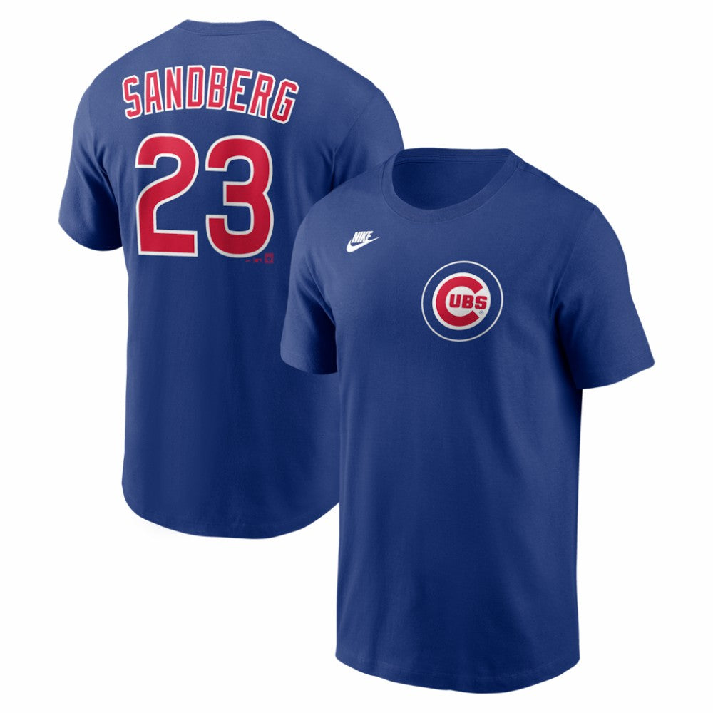 Royal Ryne Sandberg Chicago Cubs Nike Cooperstown Collection Name & Number T-Shirt