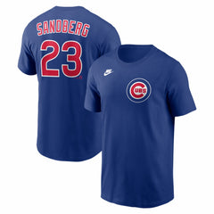 Royal Ryne Sandberg Chicago Cubs Nike Cooperstown Collection Name & Number T-Shirt