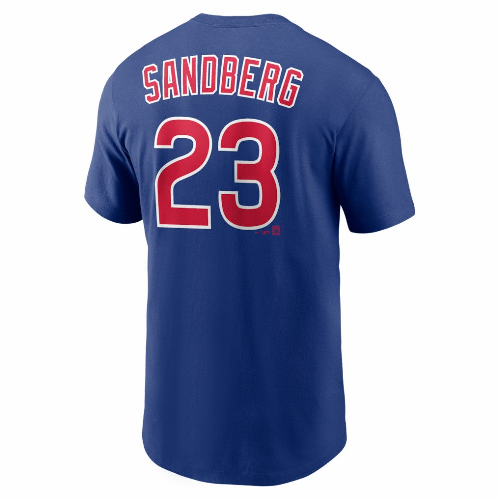 Royal Ryne Sandberg Chicago Cubs Nike Cooperstown Collection Name & Number T-Shirt