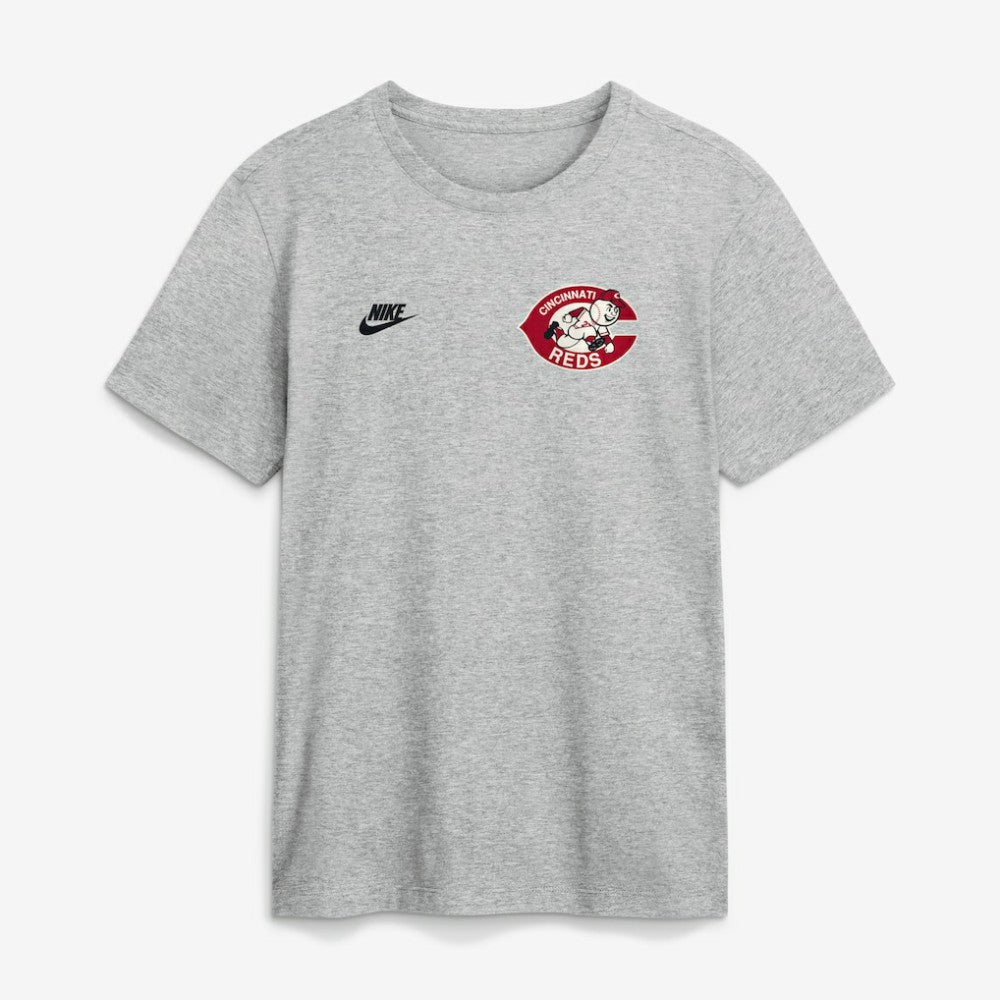 Heather Gray Cincinnati Reds Nike Cooperstown 2-Hit T-Shirt