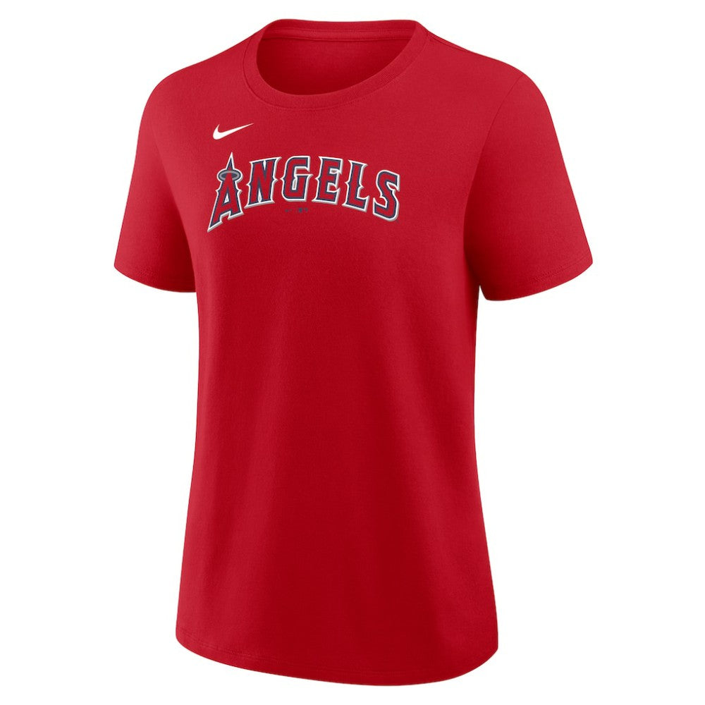 Red Mike Trout Los Angeles Angels Nike Women's Name & Number T-Shirt