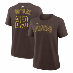 Brown Fernando Tatis Jr. San Diego Padres Nike Women's Name & Number T-Shirt