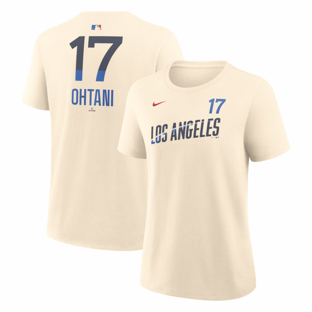 Natural Shohei Ohtani Los Angeles Dodgers Nike Women's City Connect Name & Number T-Shirt