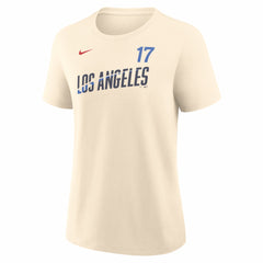 Natural Shohei Ohtani Los Angeles Dodgers Nike Women's City Connect Name & Number T-Shirt
