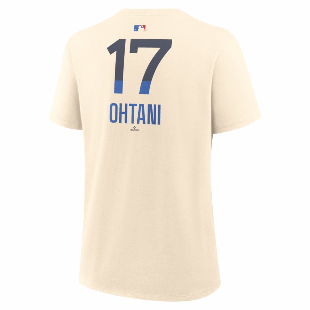 Natural Shohei Ohtani Los Angeles Dodgers Nike Women's City Connect Name & Number T-Shirt