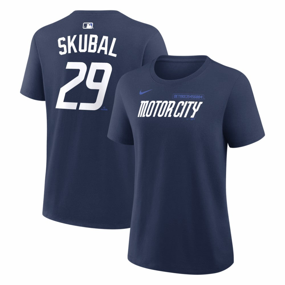Navy Tarik Skubal Detroit Tigers Nike Women's City Connect Name & Number T-Shirt