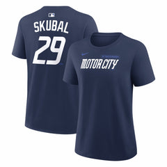 Navy Tarik Skubal Detroit Tigers Nike Women's City Connect Name & Number T-Shirt