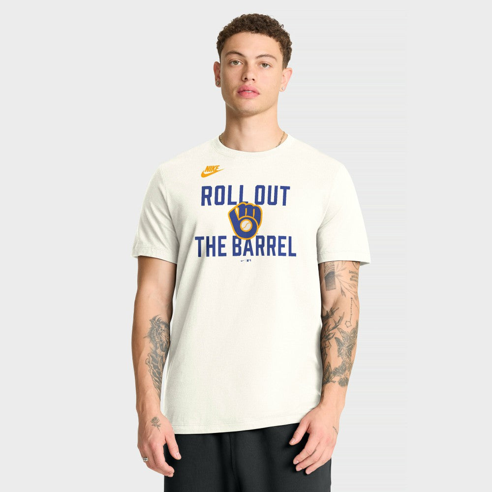 Cream Milwaukee Brewers Nike Cooperstown Collection ‘70s Inspired T-Shirt
