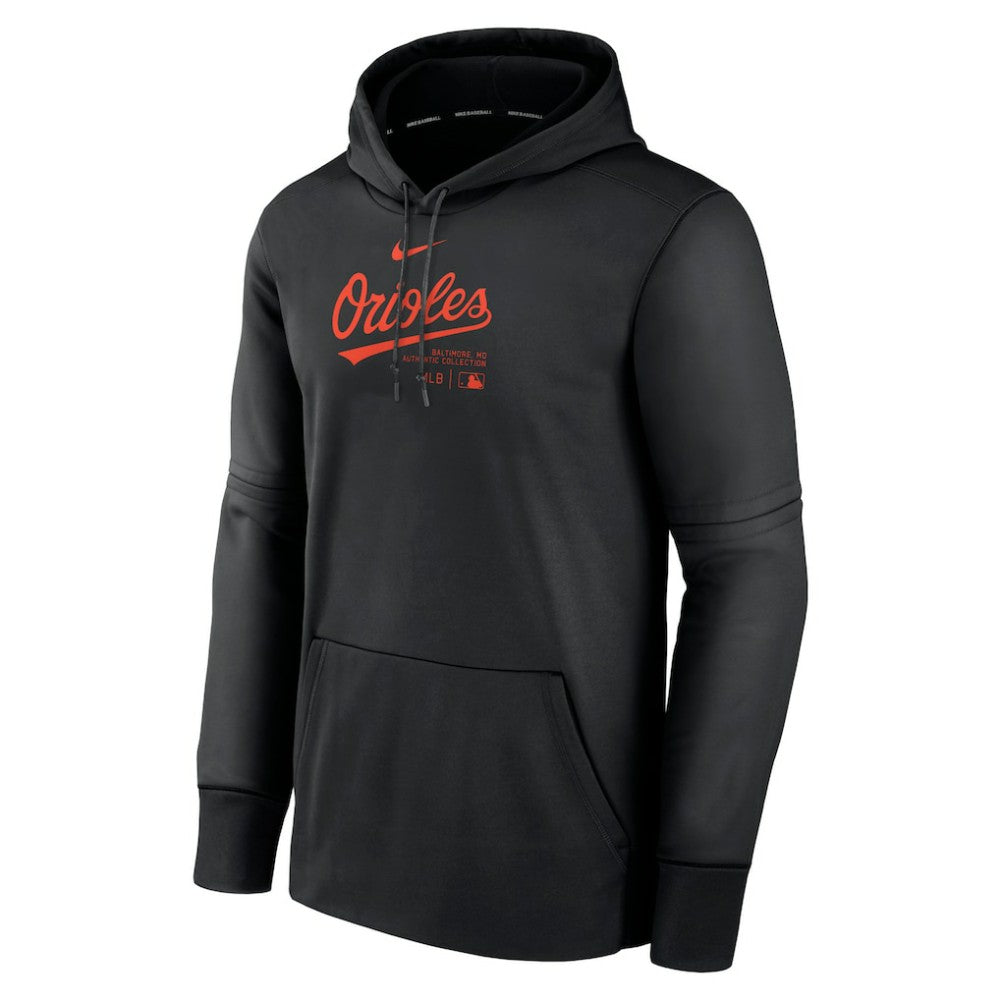 Black Baltimore Orioles Nike Authentic Collection Practice Performance Pullover Hoodie